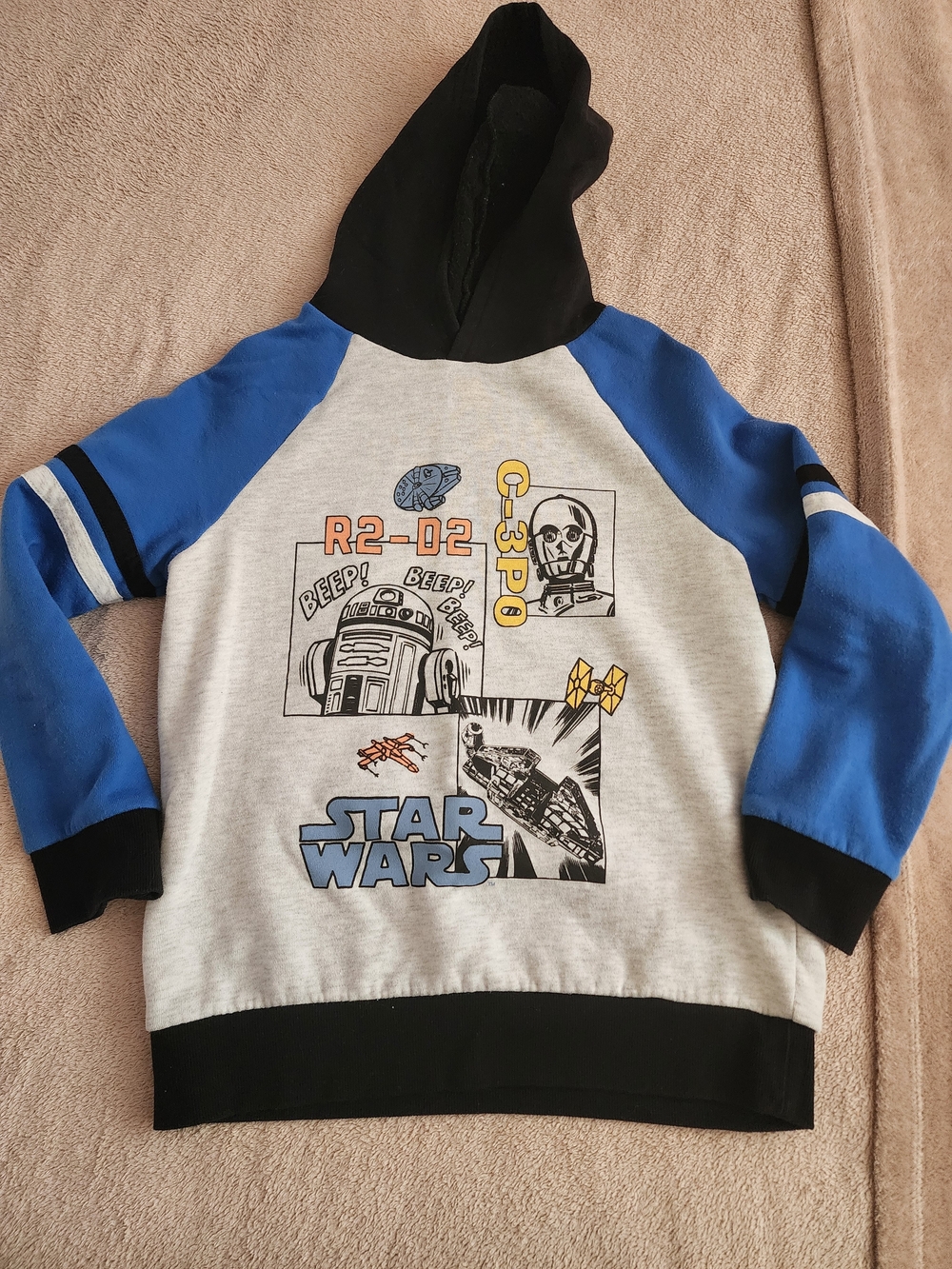 Star Wars Blue, Black & White Kids' Graphic Hoodie